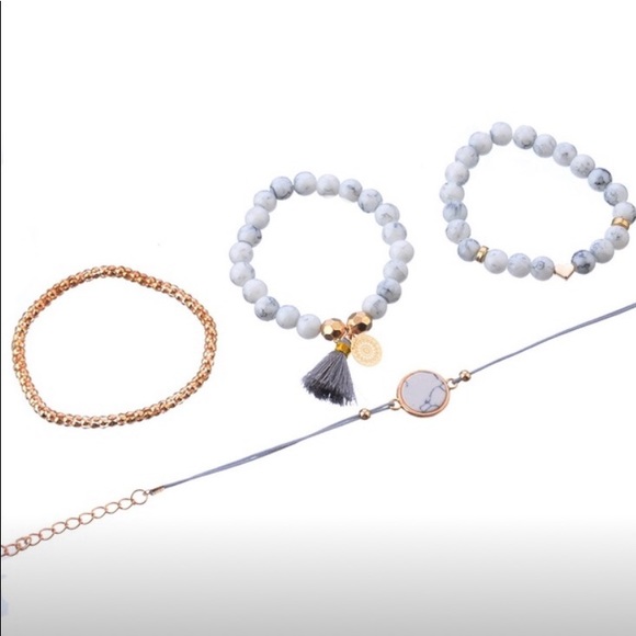 ❤️Marble and gold four piece bracelet - Picture 4 of 4
